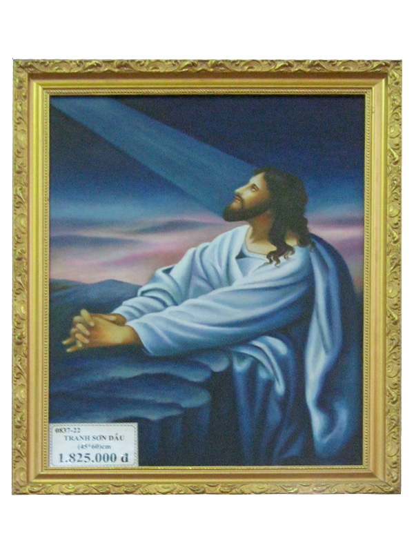 22. Tranh sơn dầu Chúa cầu nguyện (45*60)cm*