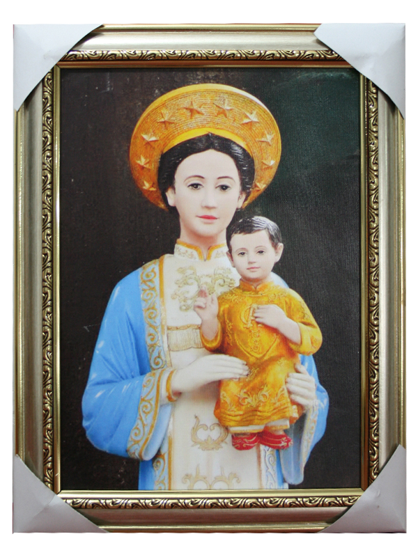 47. Ảnh canvas + khung Đức Mẹ Lavang  (25*35)cm