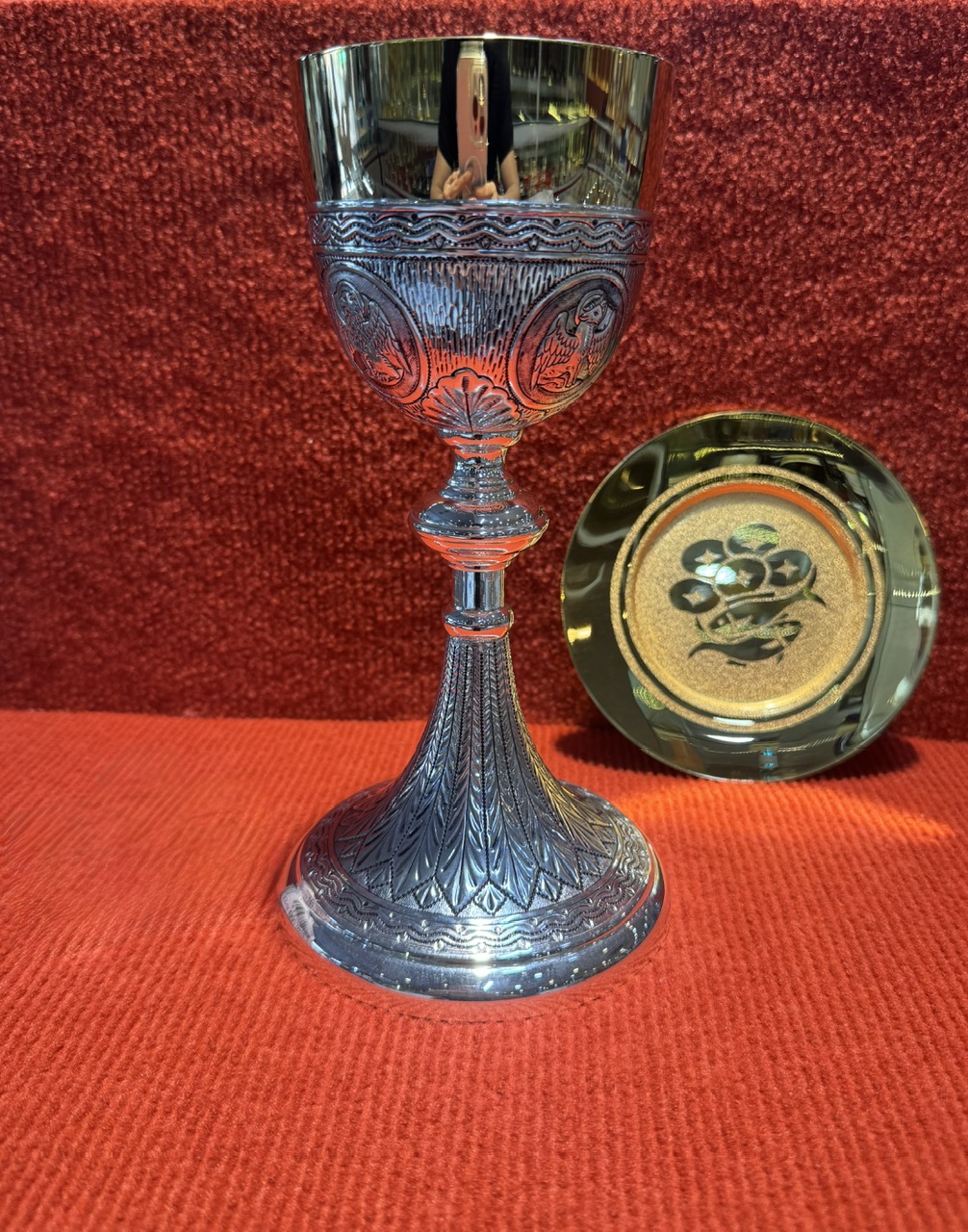 311*. Chén lễ ốp 4 thánh sử (9.3*23)cm
