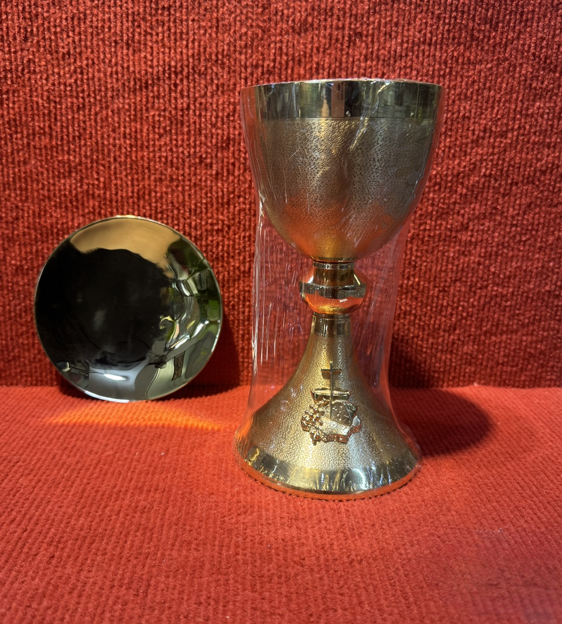 1695. Chén lễ xi vàng ITALYA (10*20.5cm)