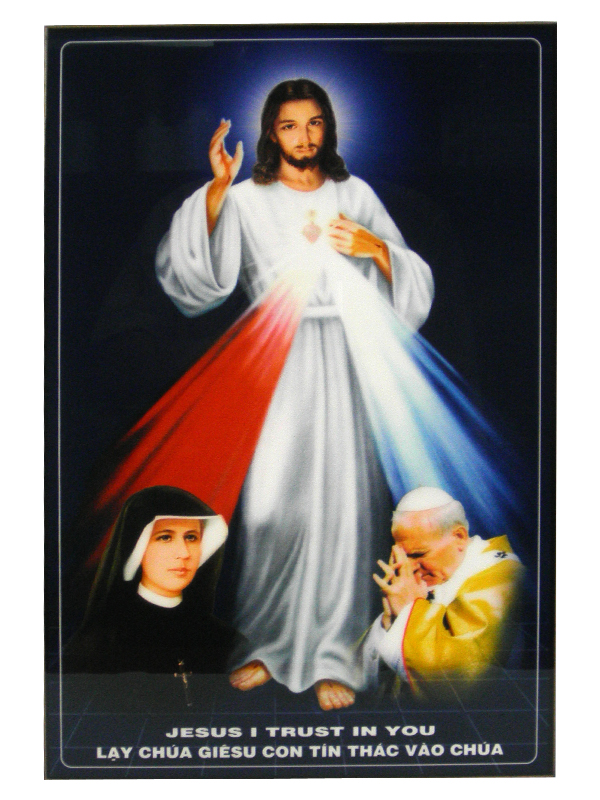 83. AB + chữ Chúa TX + ĐGH + Th. Faustina(30*45)cm R