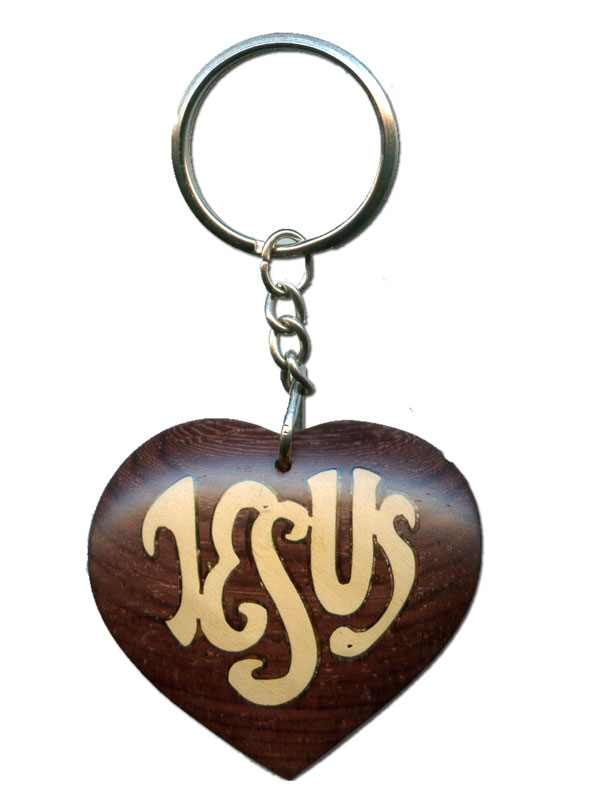4. MK gỗ tim chữ Jesus (dán)