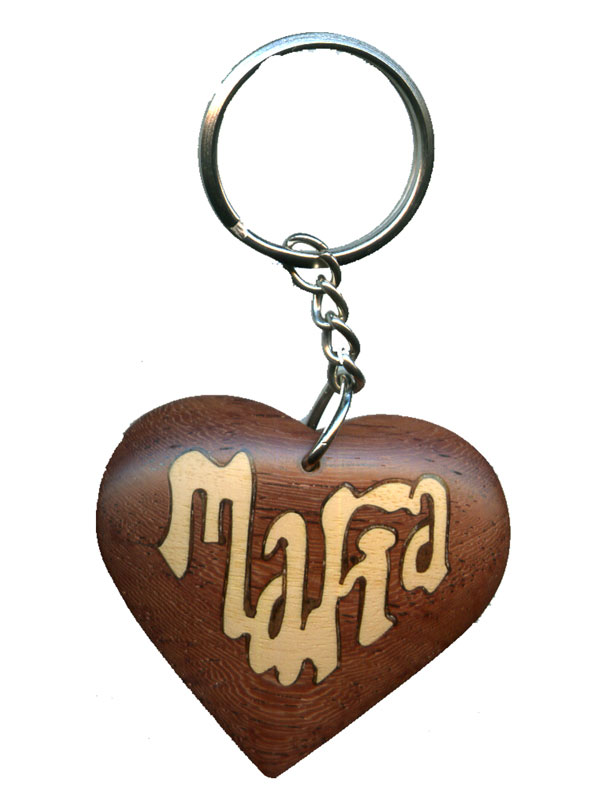 6. MK gỗ tim chữ Maria (dán)