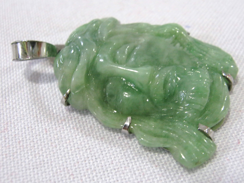 337. T.giá đeo đá Casidon bông xanh bọc inox  (QC)