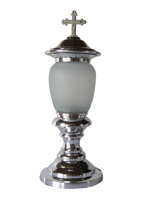 12. Chân đèn điện T. giá xi trắng (23cm) 