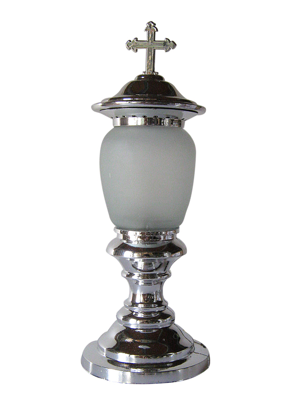 12. Chân đèn điện T. giá xi trắng (23cm)
