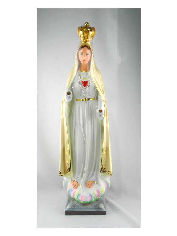 81. Đức Mẹ Fatima 70cm + triều thiên (polymer kem)