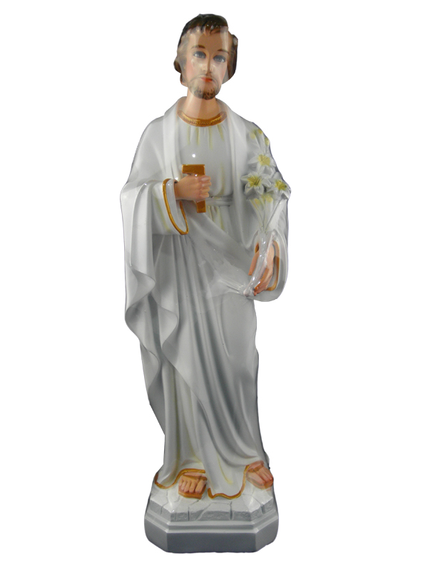63. Th. Giuse hoa huệ 50cm (polymer trắng)