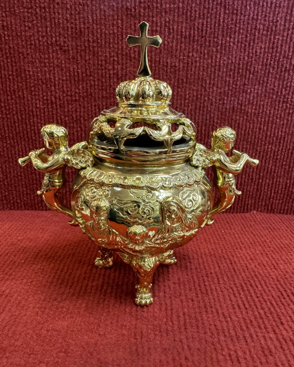 105. Xông trầm mạ vàng - XT-161119-G