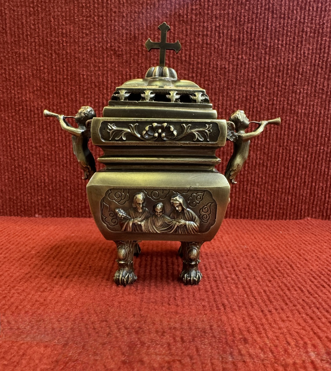 5. Lư vuông 8cm (đồng)