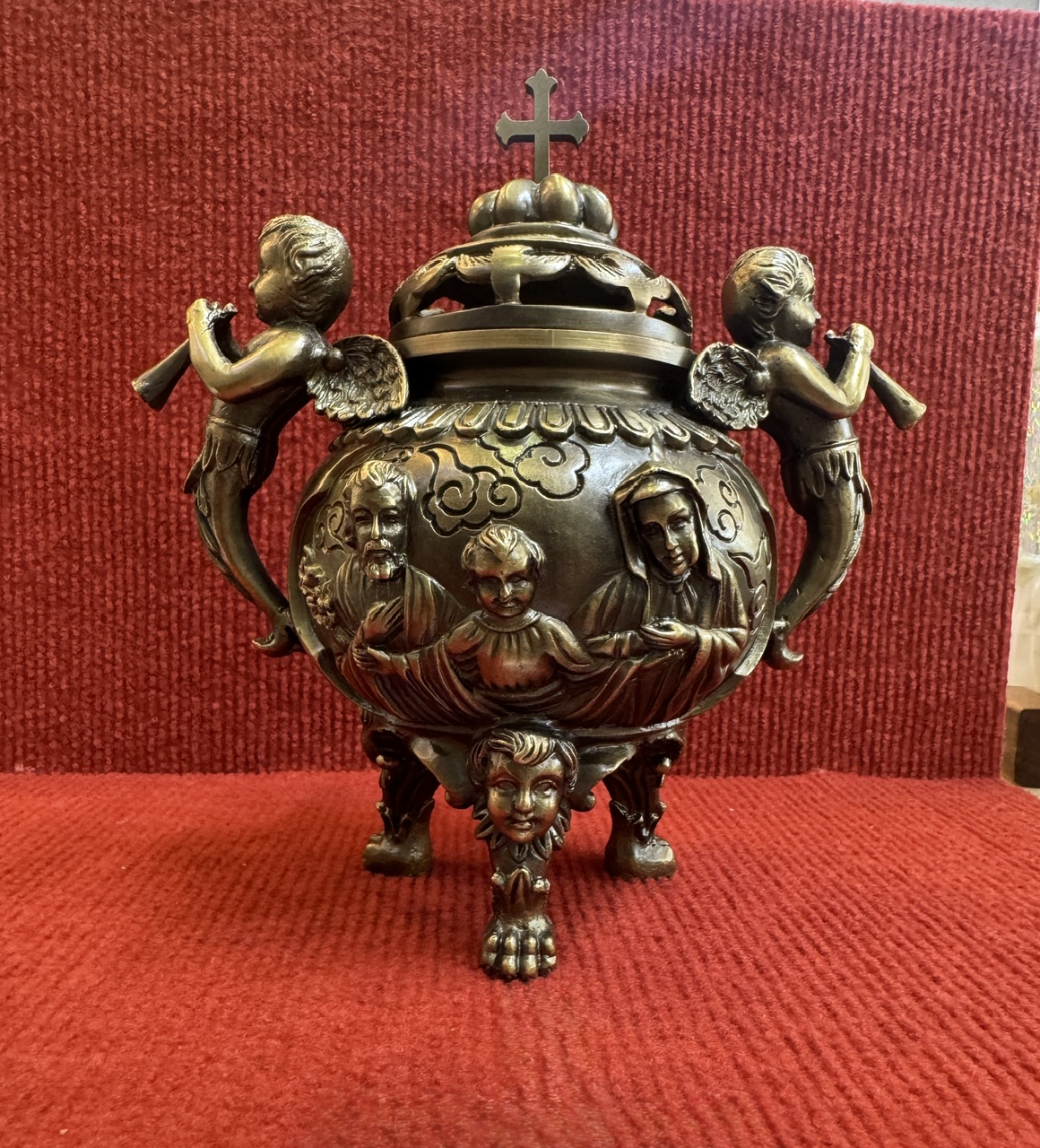 7. Xông trầm  22cm( đồng thau)
