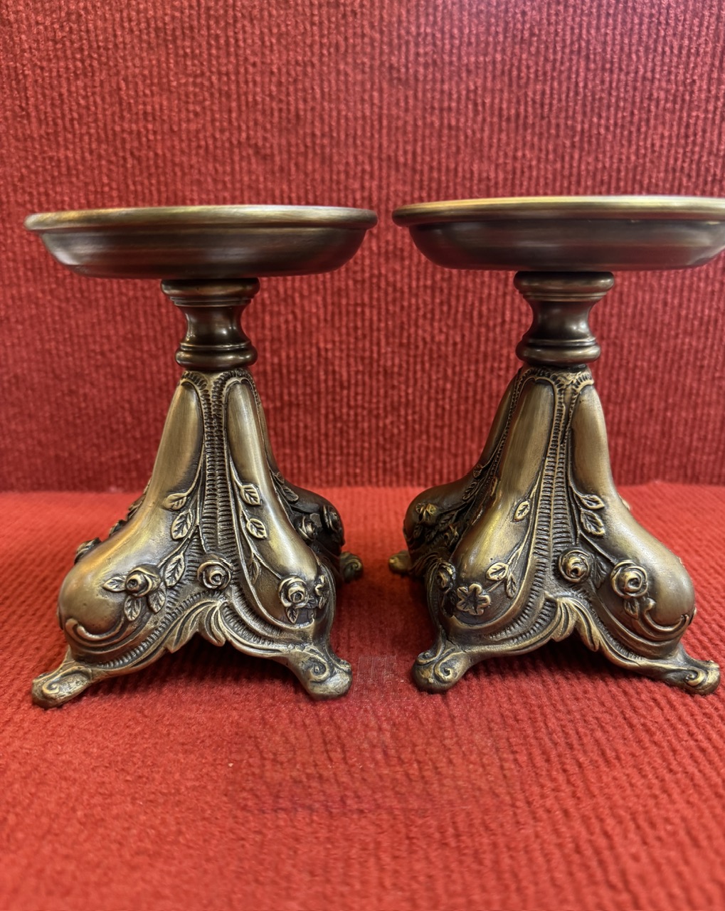 1. Chân nến 14cm đồng (2 cái)