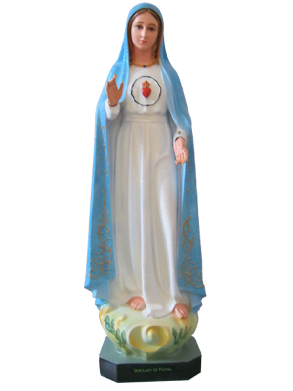 1108. Đức Mẹ Fatima 60cm (polymer + k. tuyến) x