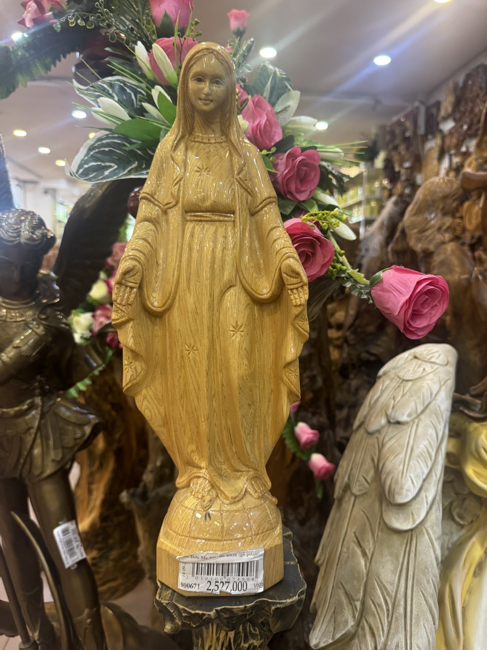 22. Đức Mẹ ban ơn 40cm (gỗ pơmu) 