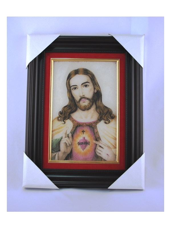6. Tranh ghép đá quý Thánh tâm Chúa (20*30)cm*